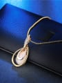 thumb Creative Double Color Water Drop Opal Necklace 1