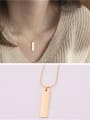 thumb Titanium With Gold Plated Simplistic Smooth Geometric Necklaces 1