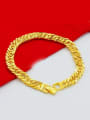 thumb Men Exquisite 24K Gold Plated Geometric Shaped Copper Bracelet 1