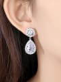 thumb Copper With Platinum Plated Luxury Water Drop Drop Earrings 0