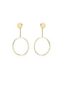 thumb All-match 18K Gold Plated Round Shaped Stud Earrings 0