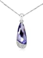 thumb Simple Water Drop austrian Crystals Alloy Necklace 3