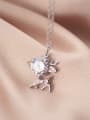 thumb 925 Sterling Silver With Platinum Plated Cute  Small Elk Necklaces 3