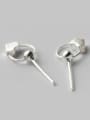 thumb Lovely Heart Shaped S925 Silver Stud Earrings 1