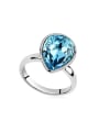 thumb Simple Water Drop austrian Crystal Alloy Ring 2