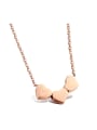 thumb Simple Rose Gold Plated Heart Titanium Necklace 0