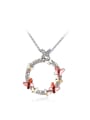 thumb Austria Crystals Butterfly Round Necklace 2