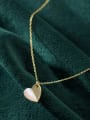 thumb 925 Sterling Silver With Gold Plated Simplistic Heart Necklaces 3