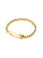 thumb Exquisite Gold Plated Heart Shaped Titanium Bracelet 0