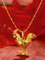 thumb 2018 Copper Alloy 24K Gold Plated Ethnic style Zodiac Rooster Necklace 1
