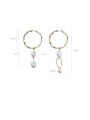 thumb Alloy With Imitation Gold Plated Simplistic Round Drop Earrings 2