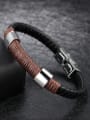 thumb Simple Braided Artificial Leather Band Bracelet 2