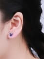 thumb Exquisite Purple Zircon Heart Earrings 1