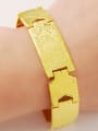 thumb Men Exaggerated 24K Gold Plated Geometric Shaped Copper Bracelet 1