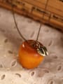thumb Women Wooden Apple Shaped Necklace 1