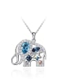 thumb Fashion Shiny austrian Crystals 925 Silver Little Elephant Pendant 0