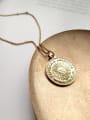 thumb Sterling silver golden portrait coin necklace 2