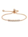 thumb Copper With  Cubic Zirconia  Simplistic Round adjustable Bracelets 0