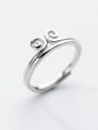 thumb Couples All-match Geometric Shaped S925 Silver Ring 1