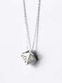 thumb Personality Hollow Geometric Shaped S925 Silver Necklace 0