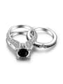 thumb Western Style Separated Nano Zircon Copper Ring 0