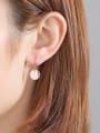 thumb 925 Sterling Silver With Glossy  Simplistic Round Hook Earrings 1