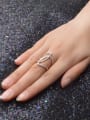 thumb Micro Pave Zircons Fashion Women Opening Ring 1