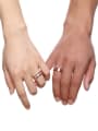 thumb Couples Exquisite Rose Gold Plated AAA Zircon Ring 1