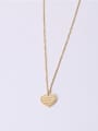 thumb Titanium With Gold Plated Simplistic Heart Monogram Necklaces 0