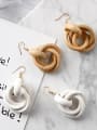 thumb Alloy With Gold Plated Wooden exaggeration Trendy Earrings 2
