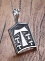 thumb Fashionable Black Gun Plated Letter T Shaped Titanium Pendant 1