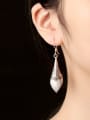 thumb Personalized Leaf Silver Handmade hook earring 1