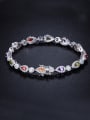 thumb Micro-inlay zircon water-drop colorful Bracelet 1