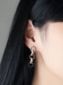 thumb Personalized Black Rounds Titanium Stud Earrings 1