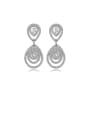 thumb copper   With Platinum Plated Delicate Water Drop Drop Earrings 0