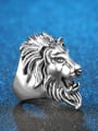 thumb Punk style Lion Head Personalized Alloy Ring 1