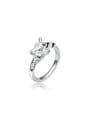 thumb Delicate White Gold Plated Giraffe Shaped Ring 0