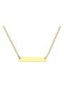 thumb Exquisite Gold Plated Geometric Shaped Titanium Necklace 0