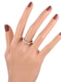thumb Simple White Gold Plated Women Copper Ring 1