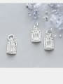 thumb 925 Sterling Silver With Silver Plated Personality Geometric triangle Charms 2