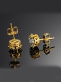thumb Fashion Cubic Zircon Gold Plated Stud Earrings 2