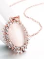 thumb Fashion Oval Opal Rhinestones Necklace 2