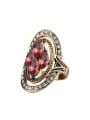 thumb Retro style Antique Gold Plated Crystals Alloy Ring 0