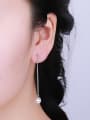 thumb Women Elegant Asymmetrical Pearls Earrings 2