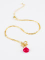 thumb Exquisite Fuchsia Water Drop Shaped Gemstone Necklace 0