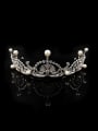 thumb Light luxury Artificial Pearls Crown Shaped Hair Accessories 0