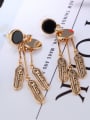 thumb Retro style Personalized Feather Drop Earrings 2