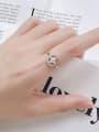 thumb 925 Sterling Silver With Rhinestone Cute Moon Star Free Size Rings 2