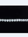 thumb White Gold Plated Zircon Necklet 1