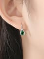 thumb 925 Sterling Silver With Platinum Plated Delicate Water Drop Drop Earrings 1